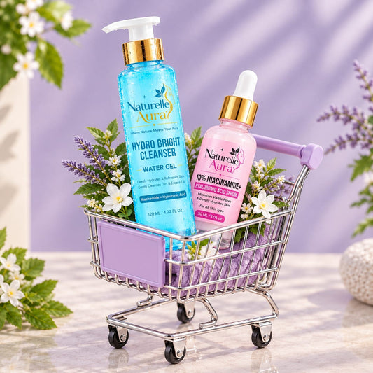 Naturelle Aura Brightening Duo: face wash and niacinamide serum